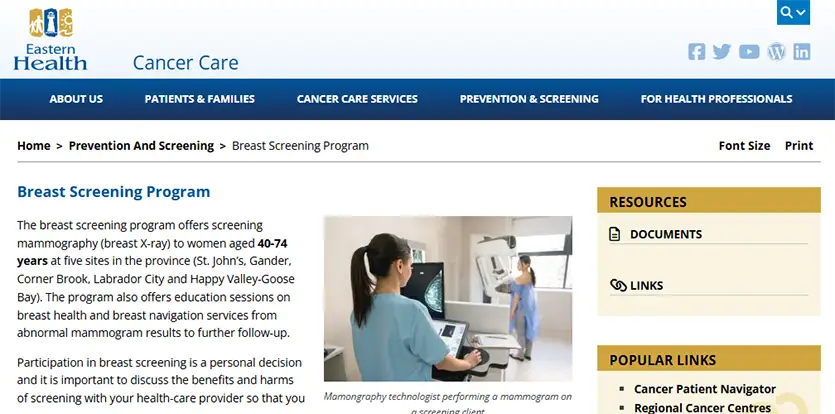 EH BREAST SCREENING PROGRAM Image